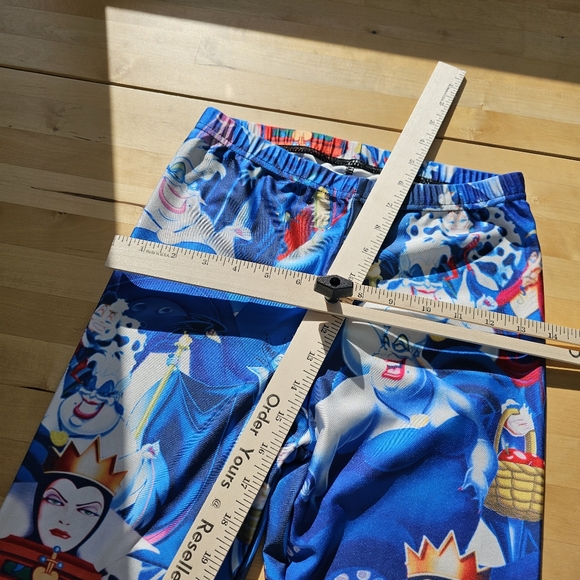 Disney Evil Queen Shiny Blue Tone Leggings No Size Tag Seems Size XS - Picture 7 of 9